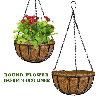 Modern design durable natural coconut liner wall hanging flower baskets flower pot plant pot